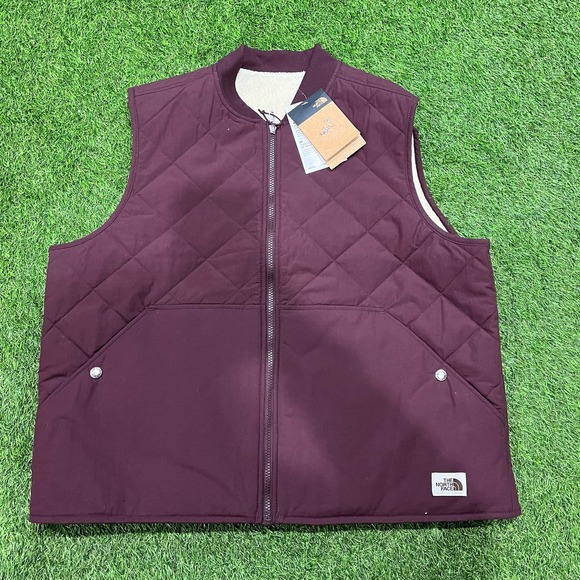 NWT The North Face Cuchello Reversible Insulated Vest Root Brown - Picture 2 of 6